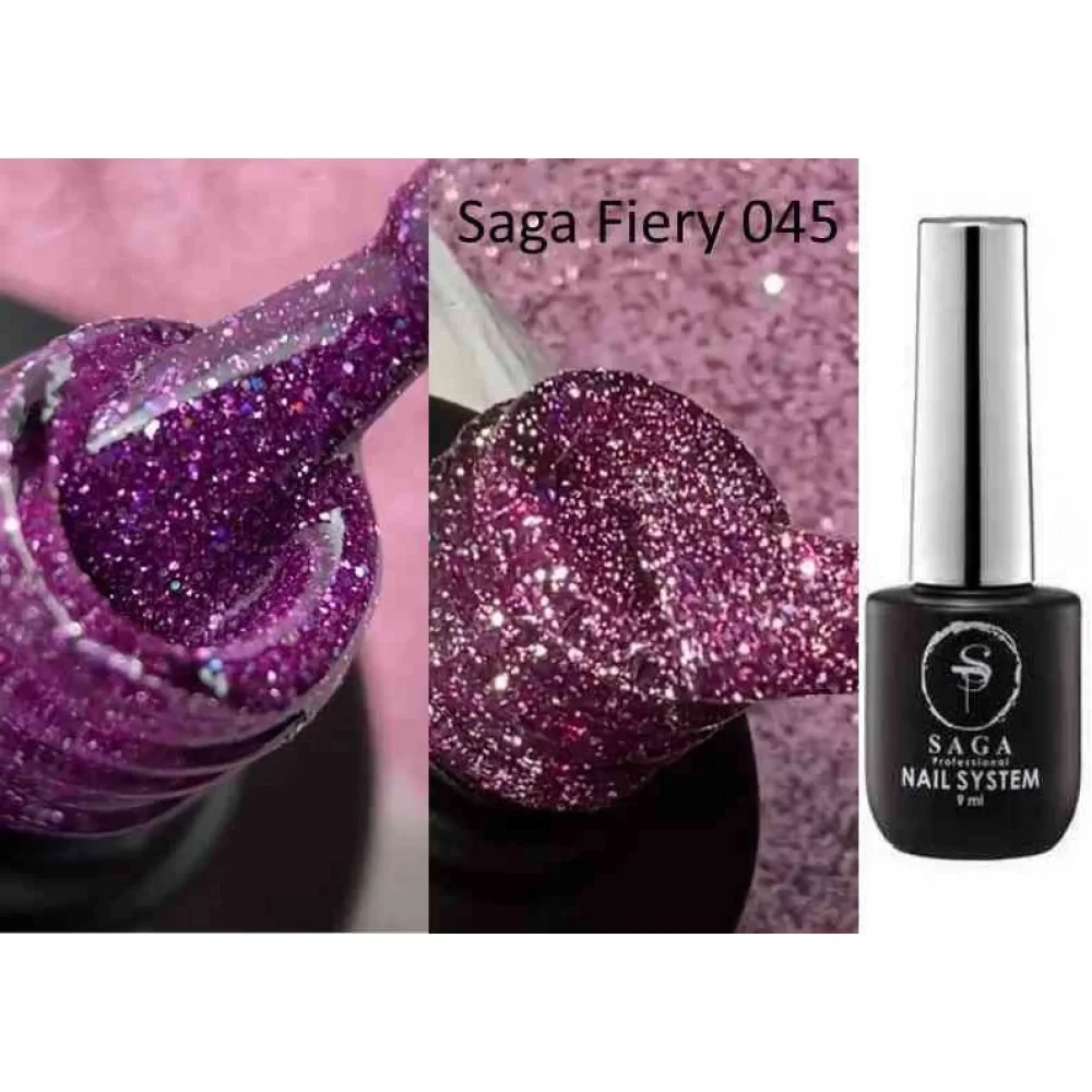 Світловідбивний гель-лак SAGA Professional Fiery Gel №45, 9 мл