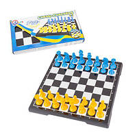 Шашки и шахмати 2 в 1`Патриот`желто-голубые (Технок)