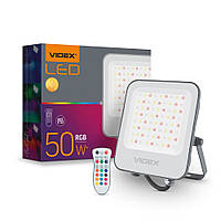 Світлодіодний прожектор LED VIDEX 50W 5000K RGB 220V