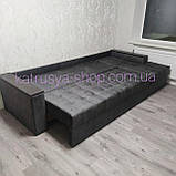 Диван кутовий Сіті Плюс 3 м (люкс) велюр антикіготь темно-сірий антрацит, фото 3