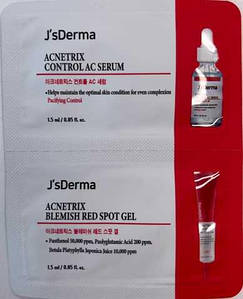 Набір тестерів J’sDerma Acne Kit Sample Pouch 1,5mlx2ea