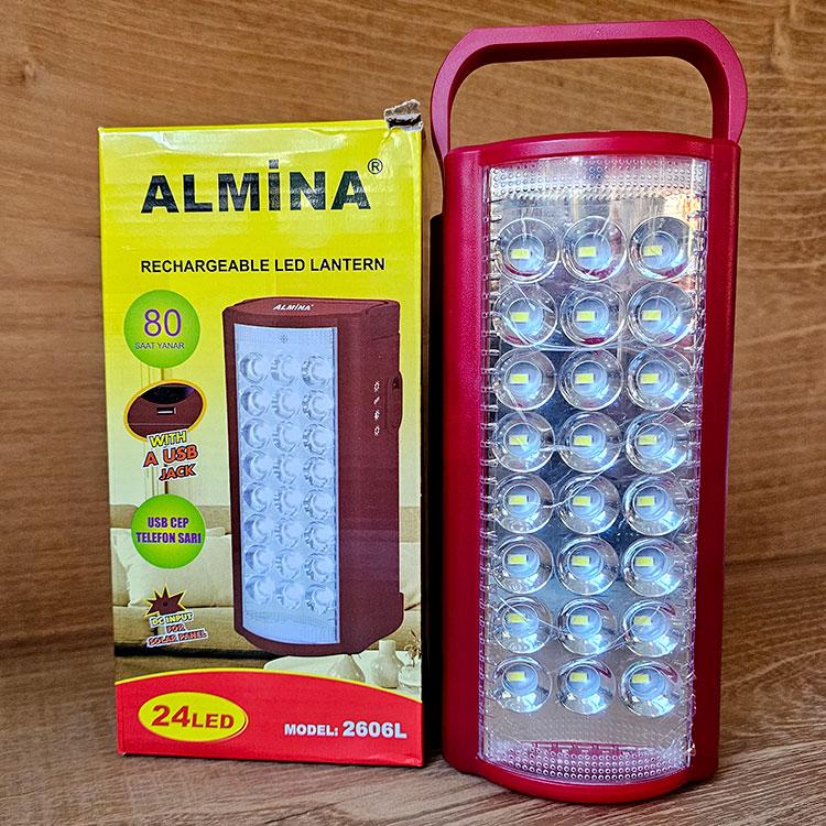 Ліхтарик Акумуляторний ALMINA 2606L Переносний Повербанк