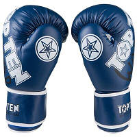 Боксерские перчатки синие Top Ten Warrior PVC размер 8oz