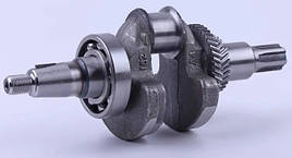 Колінвал у зборі під шілц (Ø25 mm х z6) двигуна мотоблока - 188F/190F (L=279 mm. Кований)