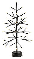 Дерево светодиодное на подставке 45см 48 LED с таймером черного цвета, дерево гирлянда для дома