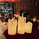 Набір яскравих свічок 3-в-1 | Світлодіодні свічки для дому Набори електронних свічок Світлодіодні свічки на THB, фото 2