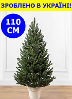 Новогодняя искусственная елка 1.1 метр віденська в горшке, елка искусственная натуральная зеленая 110 см