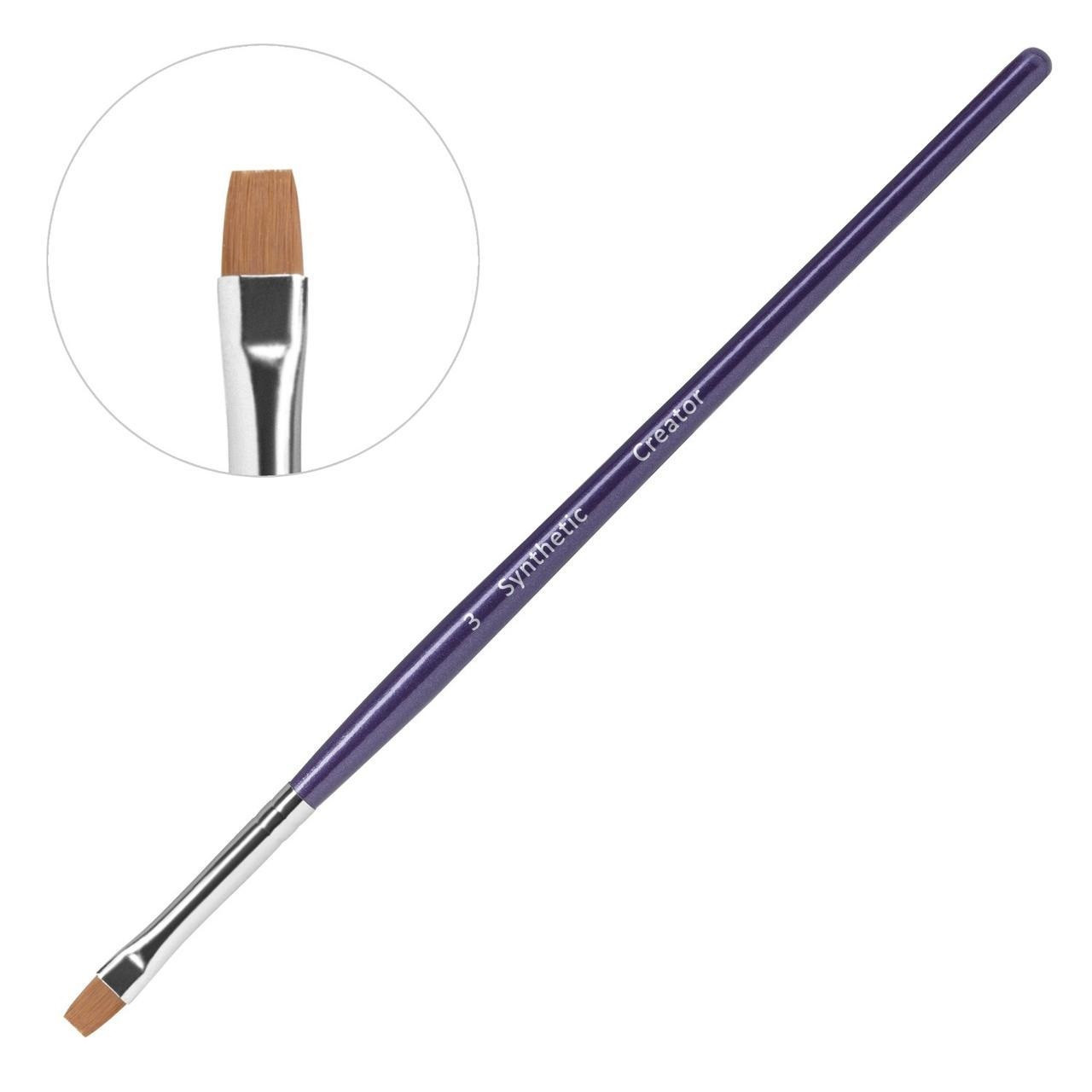 Пензлик Creator Synthetic 3 для брів, для фарби, для хни - Оригінал!, фото 1