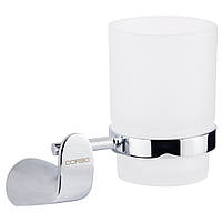 Стакан для зубной щетки и пасты настенный для ванной комнаты GARDA 116×115×93мм CORSO (9680507) KU-22