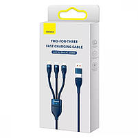 Кабель Baseus Flash Series 2 Two-for-three USB+Type-C (Micro USB+Lightning+Type-C) 100W (1.2m), фото 4