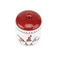 Керамічна банка для зберігання сипучих продуктів із серії новорічного посуду "Гноми" 500 мл, фото 3