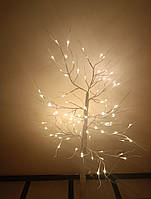 Светодиодное дерево гирлянда теплый белый 1.5м. 96 led белое IP44 220V Код.59378