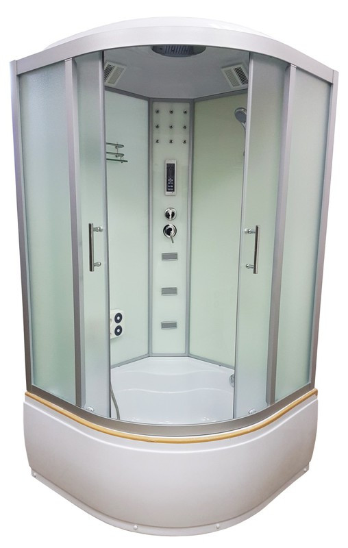 Душовий бокс Atlantis L-508-A (XL) переднє прозоре скло 110х110х218, фото 1