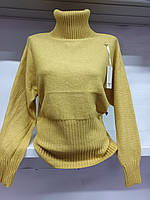 Женский польский свитер с высоким горлом летучая мышь 46-50