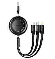 Кабель Baseus Bright Mirror 2 Series 3-in-1 (Micro USB+Lightning+Type-C) 66W (1.1m), фото 4