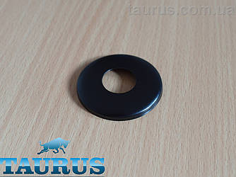 Круглий чорний декоративний фланець MINI D40 мм висотою 4 мм з н/ж сталі, розмір d 16 мм (3/8")