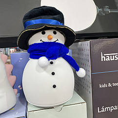 Силіконовий дитячий нічник Сніговик Snowman LED Sleep Lamp з різними кольорами USB
