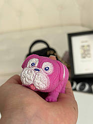 Іграшка гумова Мопс Малиновий 14721-1, Малиновий