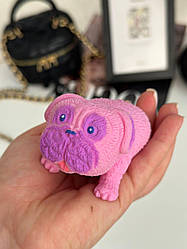 Іграшка гумова Мопс Рожевий 14721-1, Рожевий