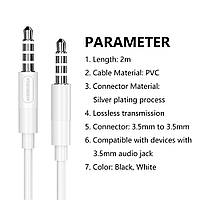 AUX КАБЕЛЬ Denmen DX02 jack 3.5мм 2M WHITE