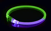 Двухцветный светящийся LED ошейник для собак универсальный с зарядкой Фиолетово - зеленый