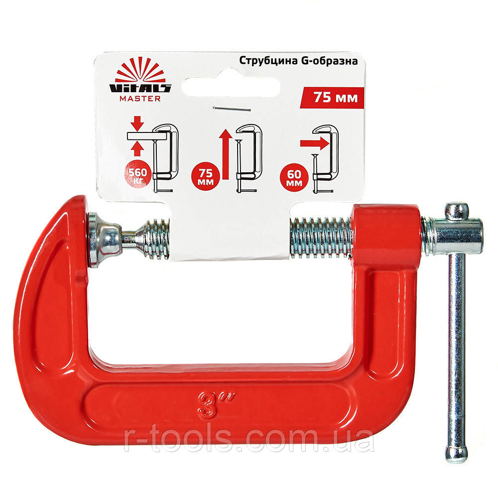Струбцина G-подібна 75 мм Vitals Master 178569