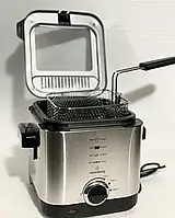 Фритюрница электрическая Air Fryer Crownberg CB 5542 1200Вт со съемной чашей на 1.5 литра, Бытовая фритюрница