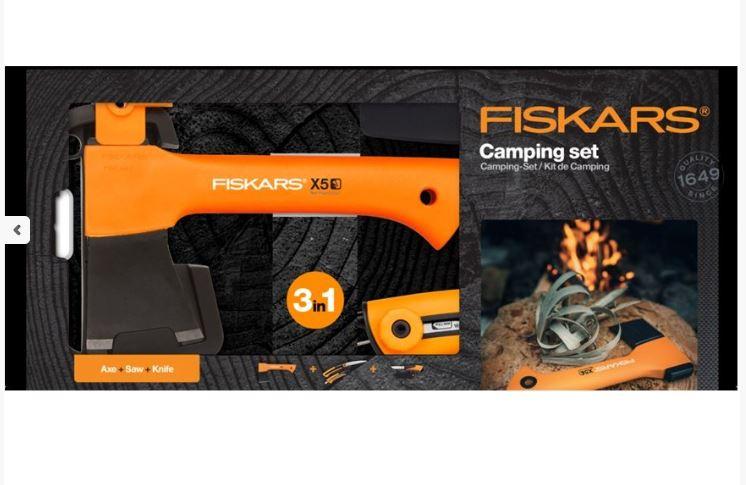 Похідний набір Fiskars 1057912, (топор + ніж + пила), фото 1