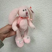 Мягкая игрушка TY зайчик зайка 1993 р 21 см розовый