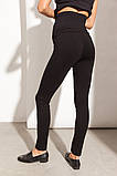 Теплі штани - лосини з начосом для вагітних Esme TR-33.041 чорні, фото 6