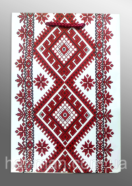 Пакет середній "Орнаменти" (21см* 27см*9 см)