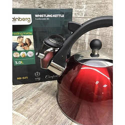 Електрочайник металевий "Rainberg" RB-625 3 л. зі свистком