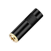 Штекер конектор під паяння R Connector Jack 3.5 мм Female (мама) TRS Black, метал, фото 3