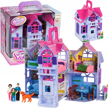 Ляльковий будиночок (меблі, фігурки сім, українською мовою) PL519-0801