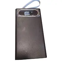 Пластиковий корпус для Power Bank на 12 елементів 18650 швидкою зарядкою QC3.0 fast і 2 ліхтариками чорний