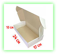 Коробка белая подарочная самосборная картонная упаковка для подарков 240х170х100 мм (От 50 шт...) kotov