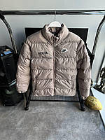 Мужская зимняя куртка Nike Nocta бежевая до -10*С короткая Пуховик Найк Нокта без капюшона