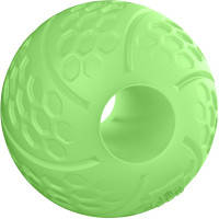 Іграшка для собак WAUDOG Fun М'ячик світлонакопичувальний з отвором для ласощів 7 см (6209)