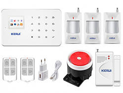 Комплект бездротової GSM сигналізації для дому, дачі, гаража Kerui alarm G18 (OFHFBBEG679FUNJ)