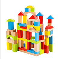 Дитячий дерев'яний ігровий конструктор "Містечко" LIMOTOY MD 2358 (100 деталей)
