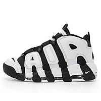 Мужские кроссовки Nike Air Max Uptempo Black White More, черно-белые кожаные кроссовки найк аир море аптемпо