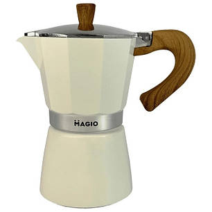 Кавоварка гейзерна 300 мл MAGIO MG-1008 White (Niz14693), фото 1