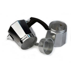 Кавоварка гейзерна 150 мл MAGIO MG-1001 Metal (Niz14686), фото 3