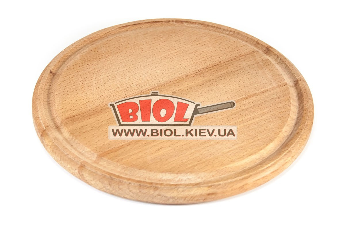 Підставка дерев'яна 22 см (бук) під чавунні порційні сковороди, фото 1