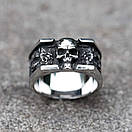 Кільце печатка перстень чоловіче сталеве RIG 19 з медичної нержавіючої сталі з Черепом, фото 2