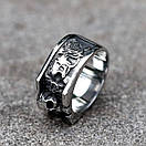Кільце печатка перстень чоловіче сталеве RIG 19 з медичної нержавіючої сталі з Черепом, фото 6