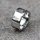 Кільце печатка перстень чоловіче сталеве RIG 19 з медичної нержавіючої сталі з Черепом, фото 3