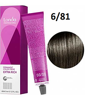 Краска для волос Londa Professional Permanent Color Extra Rich Creme 6/81 (dark blonde pearl-ash) 60мл