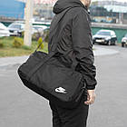 Спортивна сумка Nike EGO чорна тканинна для тренувань та спортзалу дорожня сумка, фото 5