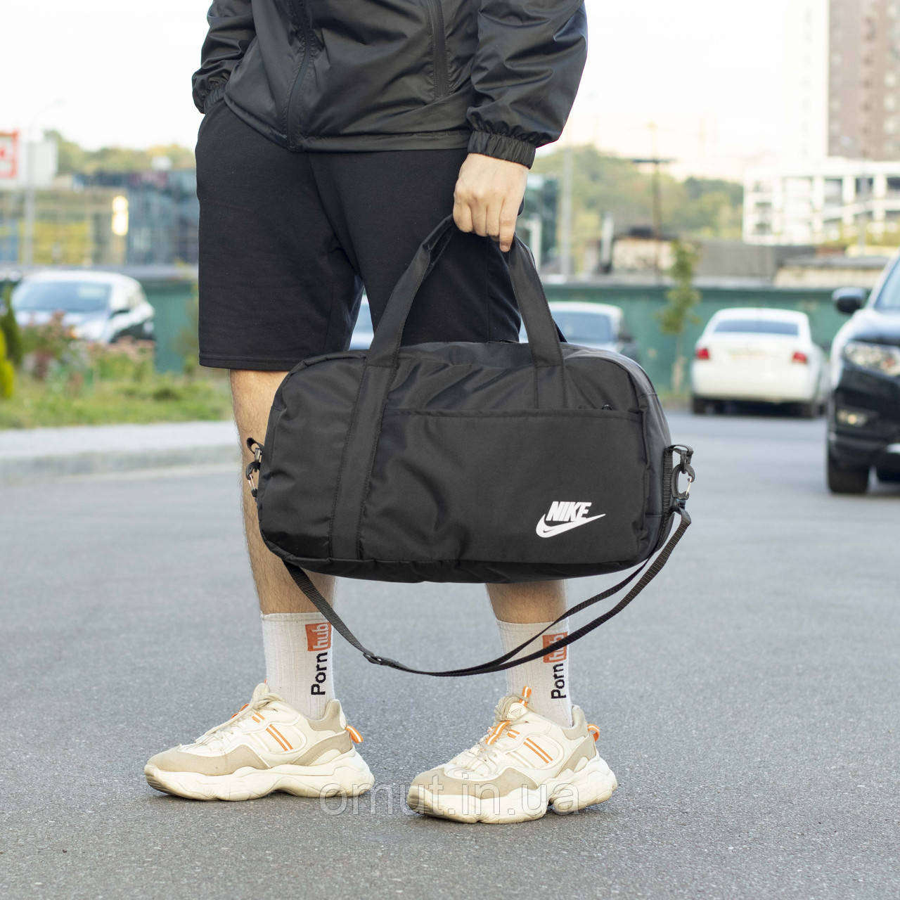 Спортивна сумка Nike EGO чорна тканинна для тренувань та спортзалу дорожня сумка, фото 1